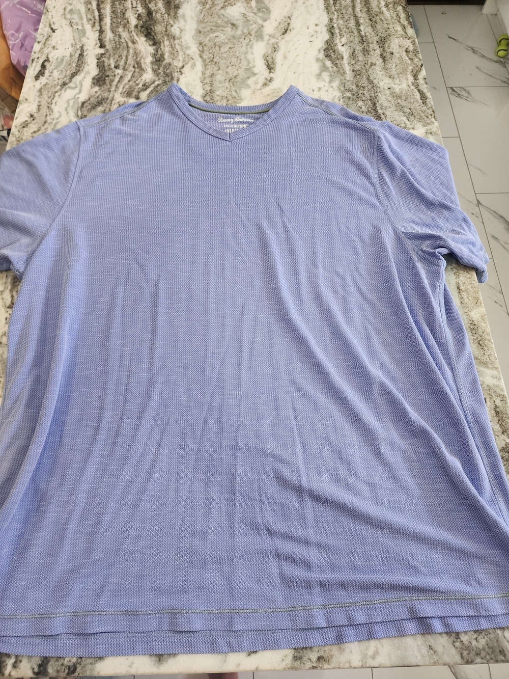 Tommy Bahama Light Blue Short Sleeve V-Neck Tee